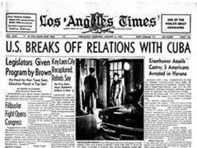 U.S. severs diplomatic relations with Cuba