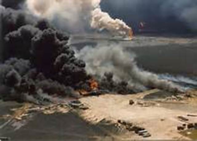 Iraqi troops invade Kuwait, leading to the Persian Gulf War