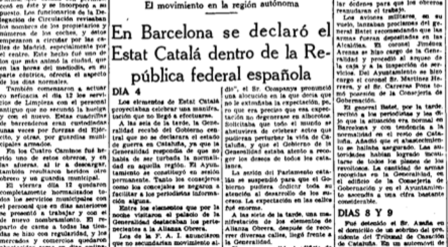 Proclamación de Estado Catalán.