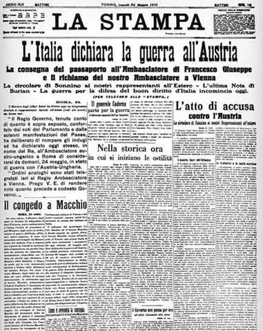 Italia entra en la guerra