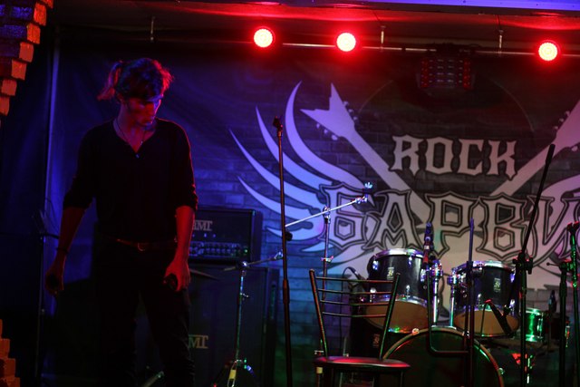 My hair on the stage