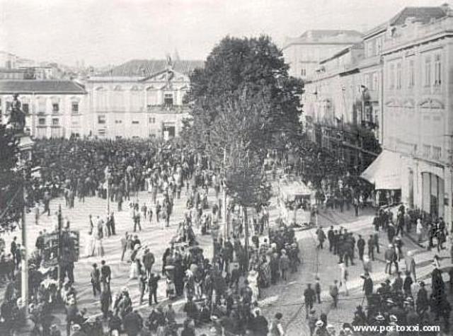 Proclamación de la República en la ciudad de Oporto.