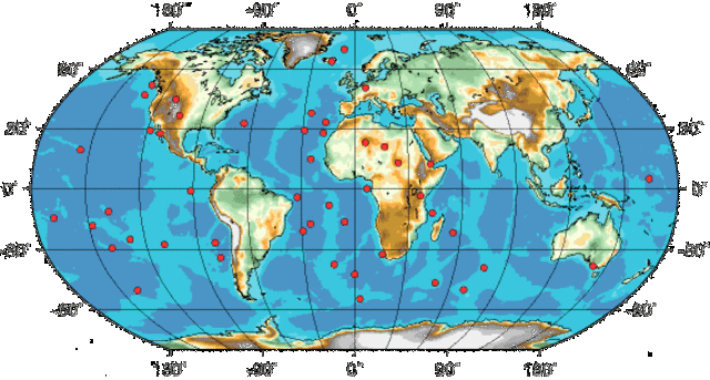Hotspots in the Mantle.