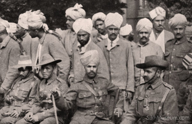 About one million Indian soldiers fight on the British side in World War I