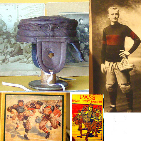 Soft "Flattop" Dog-Ear Leather Football Helmet