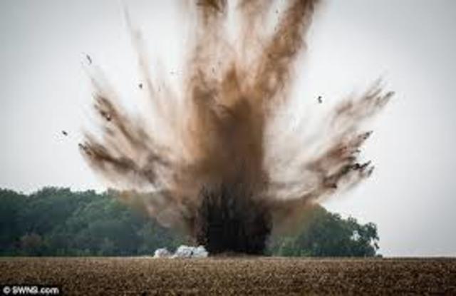 Mortar Shell Explosion