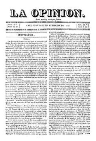 La opinión