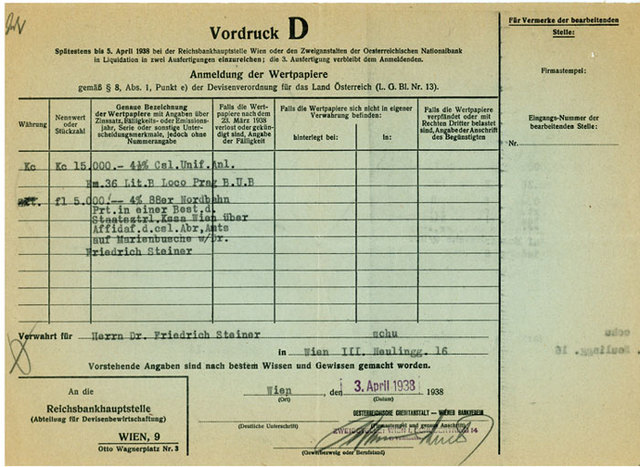 Jewish people are ordered to register their wealth and property.
