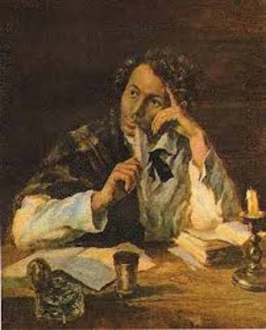 В биографии А. Пушкина после повышения его в чин камер-юнкера, он принимает решение покинуть службу и подает в отставку. Положение поэта выглядит и вовсе бедственно, поскольку многие произведения Пушкина не допускаются к печати из-за цензуры.