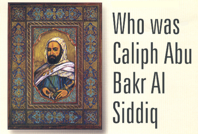 Abu Bakr bliver kalif ("efterfølger/stedfortræder")