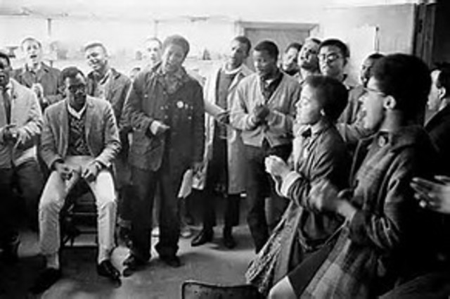 Formation of SNCC and the integration of Woodworth's lunch counter