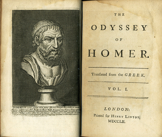 Homer writes the Iliad and Odyssey