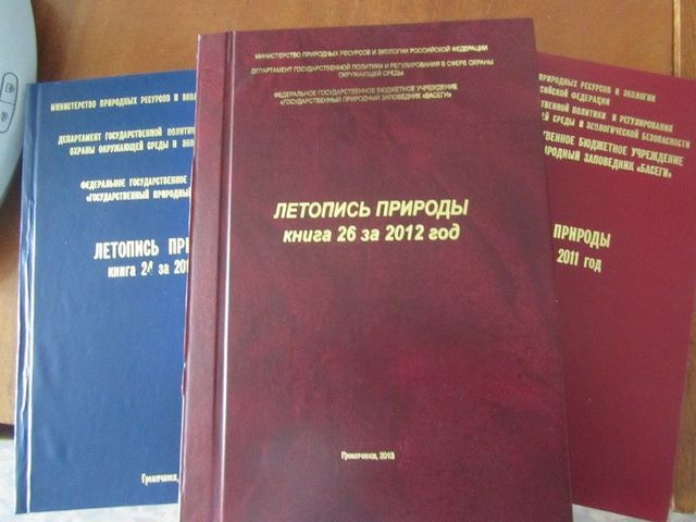 Создание очередных "Летописей природы"