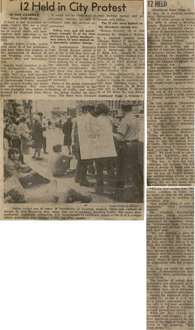 12 held in city protest