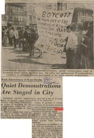 Mark Anniversary of Kent Deaths:Quiet demonstrations staged in city