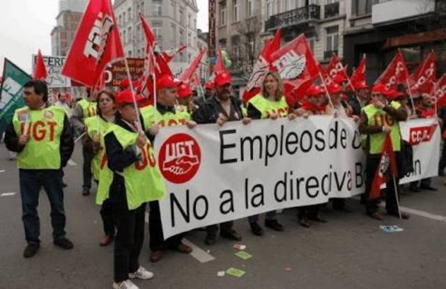Primera manifestación sindical