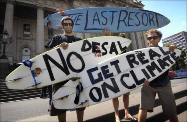 First protest against plant