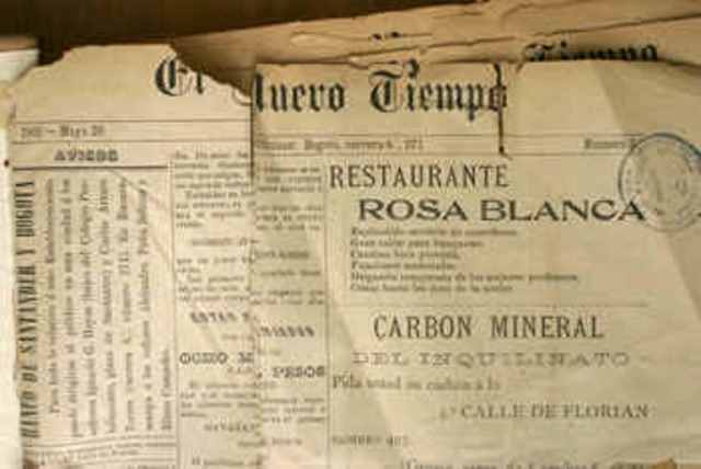 Llega la prensa escrita a Colombia.