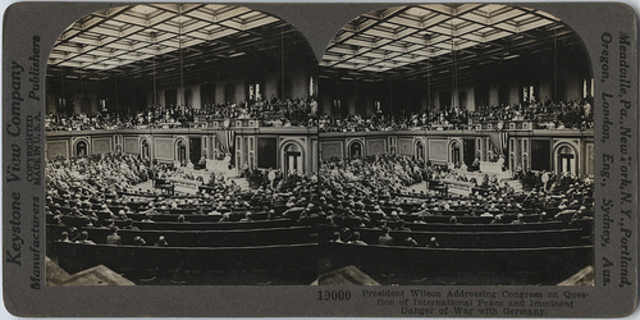 Wilson Asks for Declaration of War