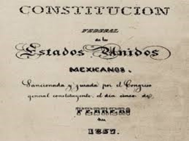 Se crea la constitución de 1857