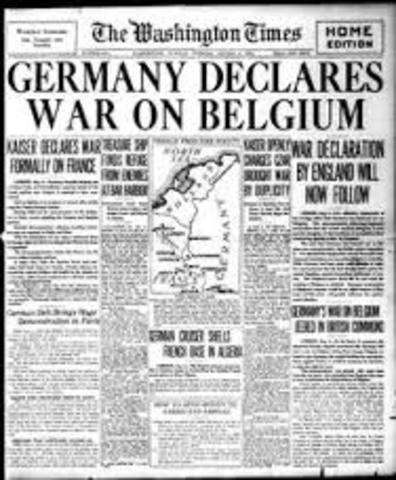 Germany declaring war