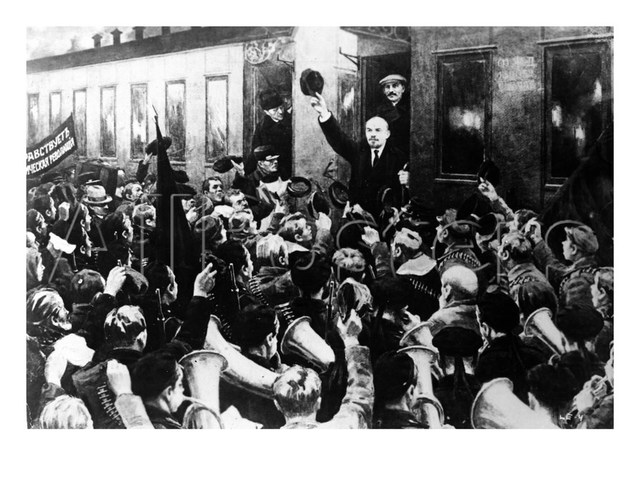 Lenin returns to Russia