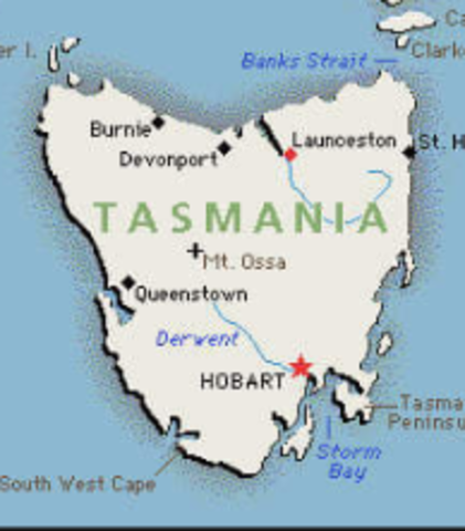 Van Diemen's land name changes