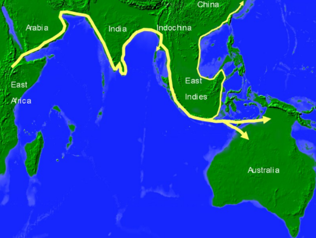 Aborigines immigrated to Australia