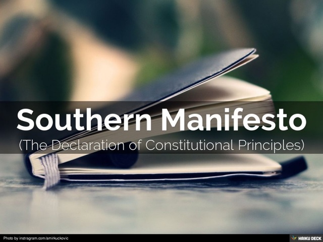 The Southern Manifesto