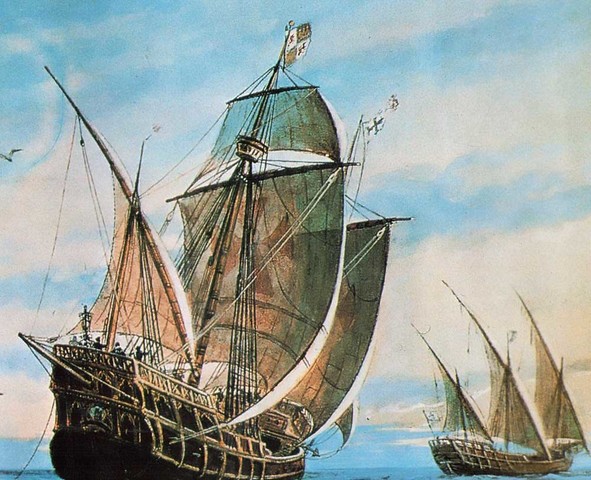 Christopher Columbus sees the coast of Suriname.