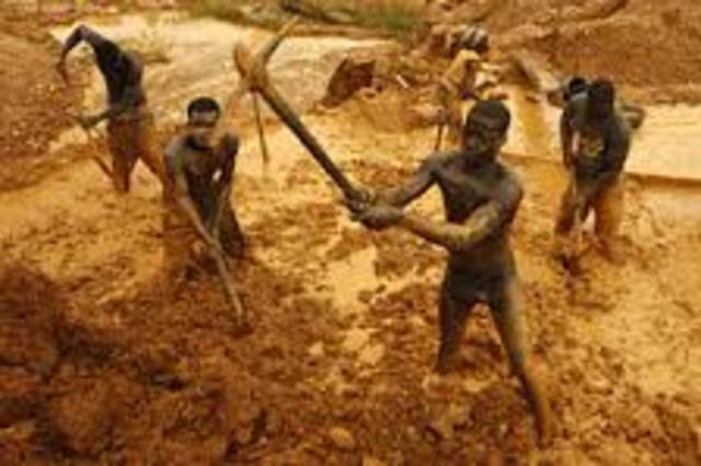 Slaves from Africa are brought in to work in gold mines.