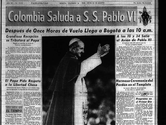 Así fue la visita de Pablo VI a Colombia