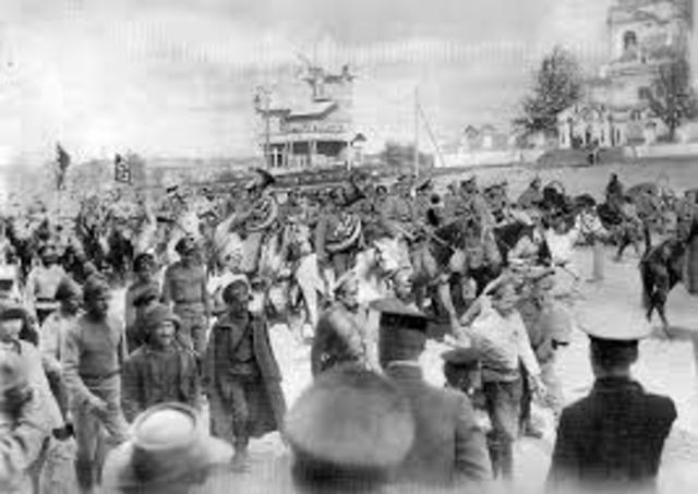 announcement of Omsk as a capital of White movement