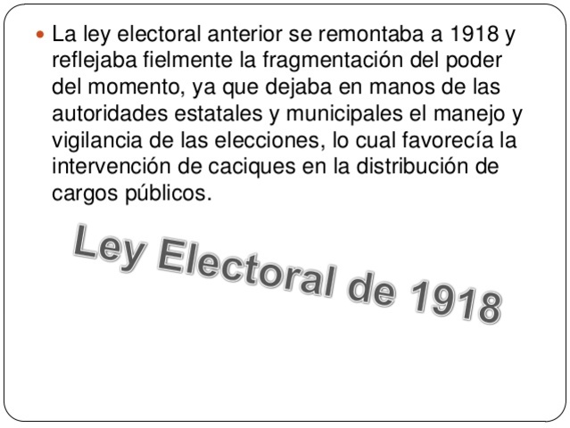 Ley Electoral 1918-1946