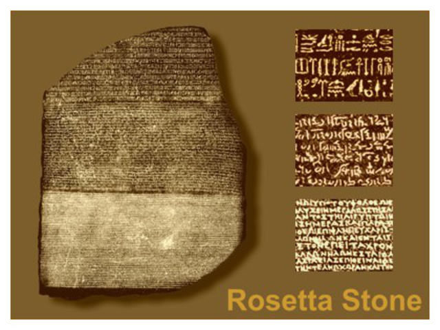 Napoleons army discovers the Rosetta stone