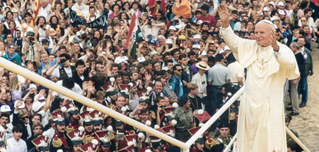 Pope John Paul II offers Mass to a crowd of 5-7 Million people during X World Youth Day