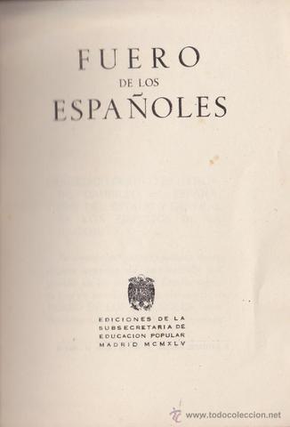 FUERO DE LOS ESPAÑOLES