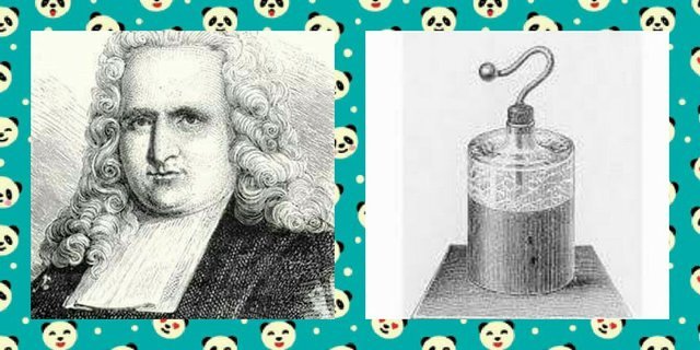 primer dispositivo para almacenar cargas eléctricas.1746