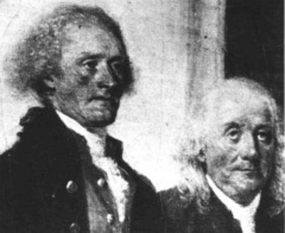 1770 Thomas Jefferson y Benjamín Franklin hablan de la importancia de la educación para todos