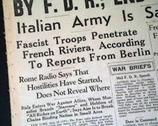 Italy Enters the War