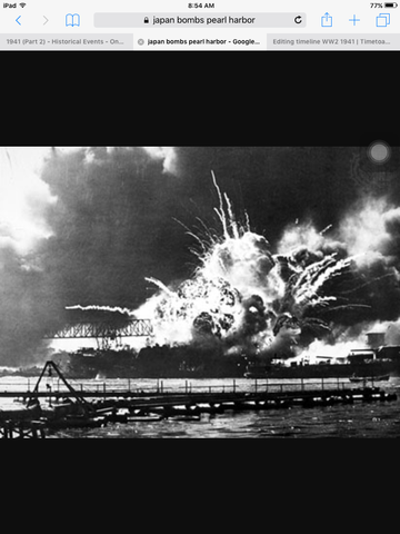 Japan bombs Pearl Harbor