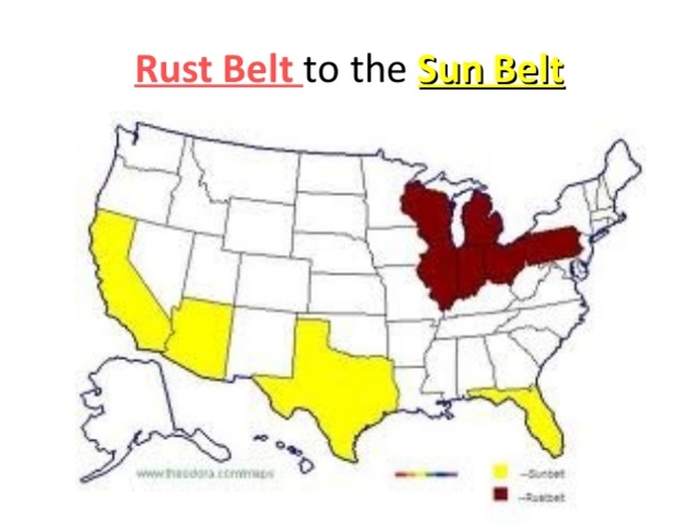 Rust Belt vs. Sun Belt