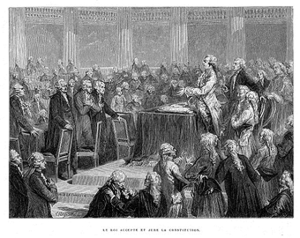 King accepts constitution