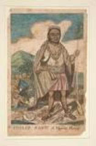 King Phillip's War begins in Colonial villages of Massachusetts, between colonists and Native Americans