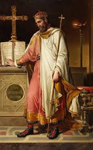 El rey de los Visigodos convierte al catolicismo.