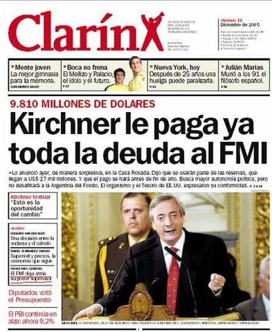 Pago de la deuda al FMI