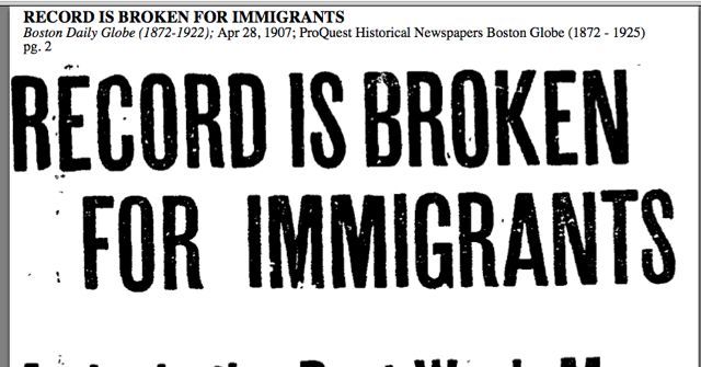 U.S. Immigration peaks