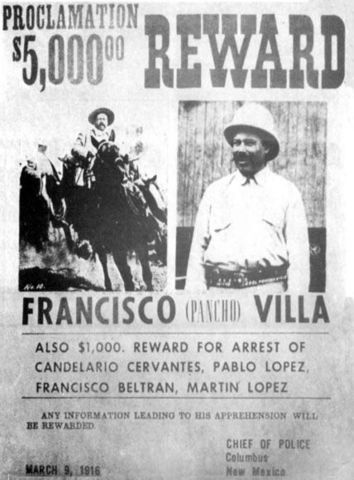 1916- Pancho Villa raid into the US