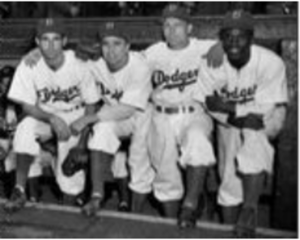 Jackie Robinson hired to the Brooklyn Dodgers