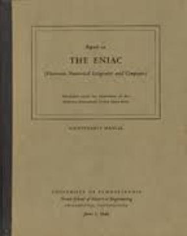 Primer documento de un informe sobre el EDVAC